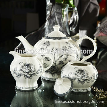 Elegant Fine New Bone China Tea Coffee Sugar Pot of Nocturne